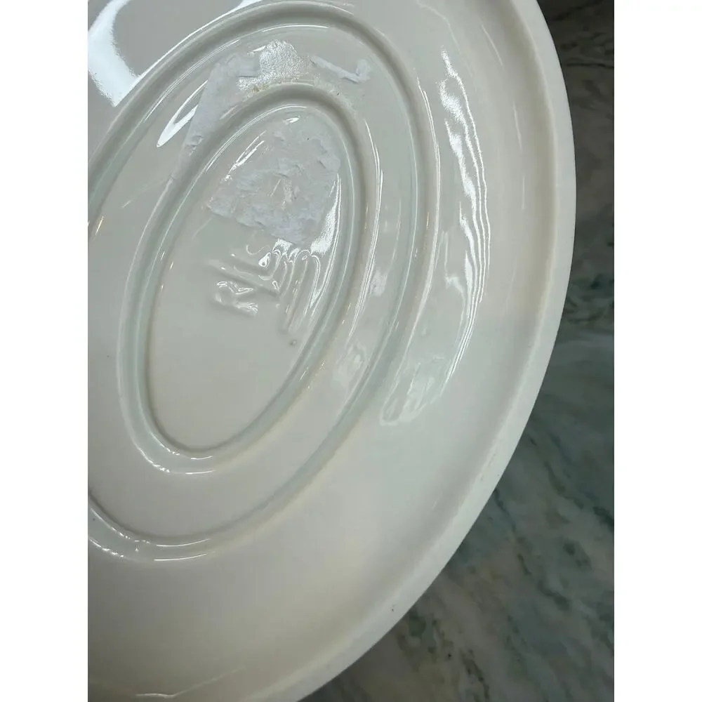Ralph Lauren Home Ceramic Covered Trinket Dish Nautical Rope Pattern Cream